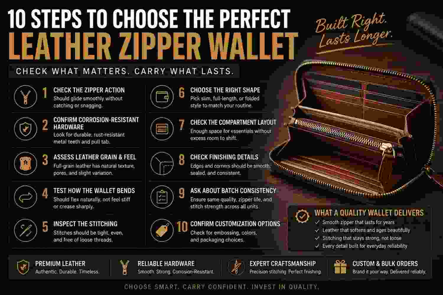 Leather Zipper Wallets: A Step-by-Step Buying Guide