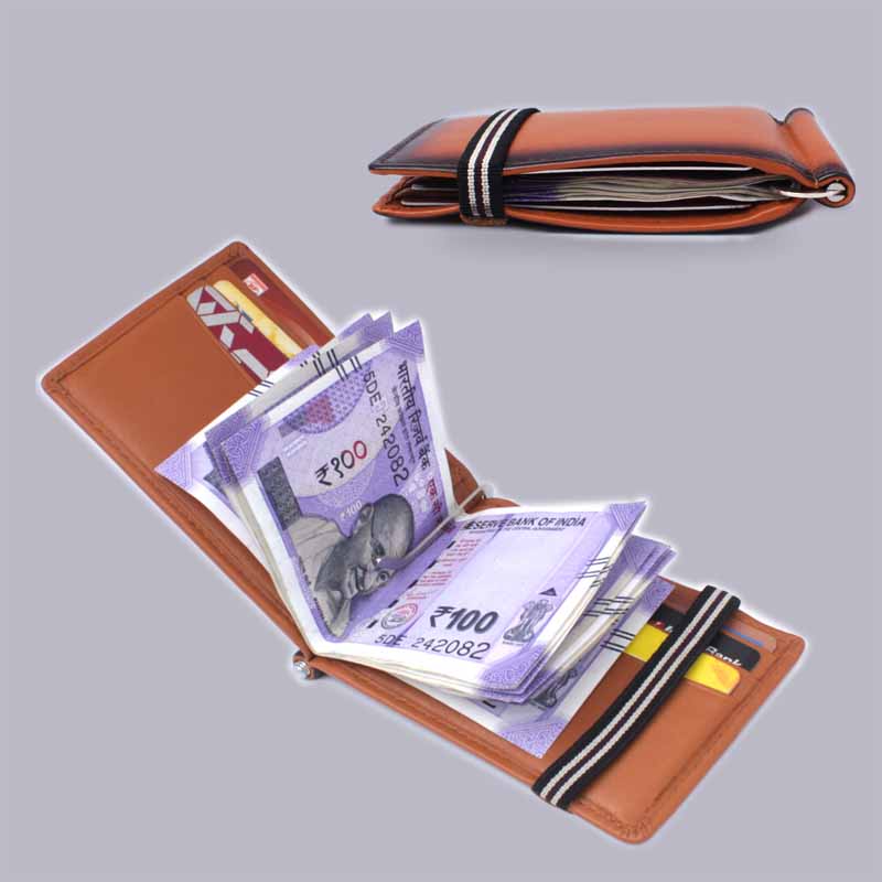 DD Elastic Money Clip Tan